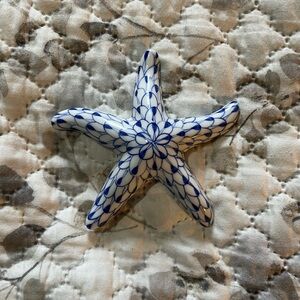Andrea By Sadek White and Blue Starfish Decor